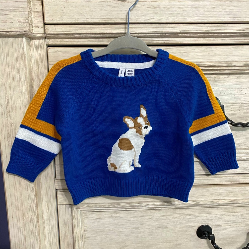 Janie and Jack Frenchie Long Sleeve Sweater